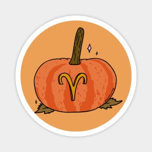 Aries Pumpkin Magnet